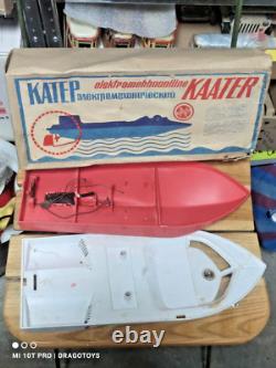 Vintage Speed Boat Kater Norma Toy Orig. Item In Box Soviet Era Cccp Ussr Parts