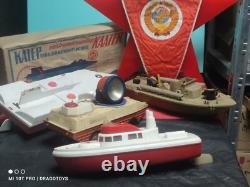 Vintage Speed Boat Kater Norma Toy Orig. Item In Box Soviet Era Cccp Ussr Parts