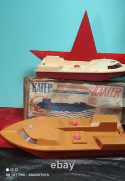 Vintage Speed Boat Kater Norma Toy Orig. Item In Box Soviet Era Cccp Ussr Parts