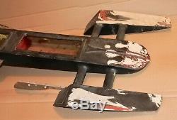 Vintage Speed Boat RC Racing Hydroplane Body for Parts Repair Project
