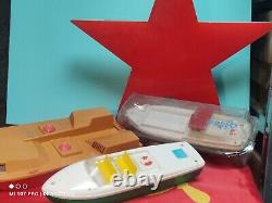 Vintage Speed Boat Toy Model Handmade Wood Metal Large Heavy Parts