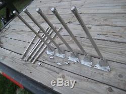 Vintage Stainless Deck Rail Hardware / Parts Wooden Boat