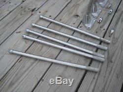 Vintage Stainless Deck Rail Hardware / Parts Wooden Boat