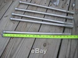 Vintage Stainless Deck Rail Hardware / Parts Wooden Boat