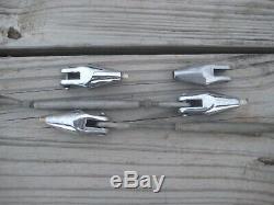 Vintage Stainless Deck Rail Hardware / Parts Wooden Boat