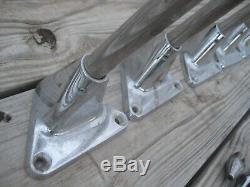 Vintage Stainless Deck Rail Hardware / Parts Wooden Boat