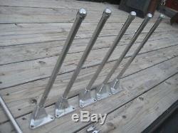 Vintage Stainless Deck Rail Hardware / Parts Wooden Boat