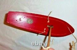 Vintage Star Yacht Red Wooden Pond Sailboat SY1 Birkenhead England -Parts Repair