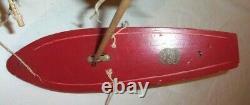 Vintage Star Yacht Red Wooden Pond Sailboat SY1 Birkenhead England -Parts Repair