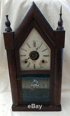 Vintage Steeple Brewster Clock 19.5 tall Boat For Parts or Repair