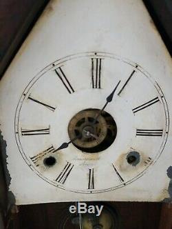 Vintage Steeple Brewster Clock 19.5 tall Boat For Parts or Repair