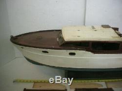 Vintage Sterling 42' CHRIS CRAFT CORVETTE R/C Model Boat with2 Motors Many Parts