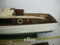 Vintage Sterling 42' CHRIS CRAFT CORVETTE R/C Model Boat with2 Motors Many Parts
