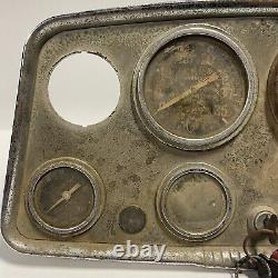 Vintage Stewart Warner HOLLYWOOD Gauge Panel Wings Curved Glass Gauges SCTA