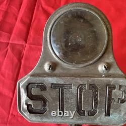 Vintage Stop Brake Light Glass Lens Motorcycle Hot Rod Accessory HTF