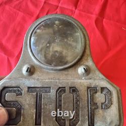 Vintage Stop Brake Light Glass Lens Motorcycle Hot Rod Accessory HTF