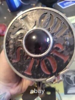 Vintage Stop Brake Light Glass Lens Motorcycle Hot Rod Rat Rod Accessory