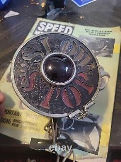 Vintage Stop Brake Light Glass Lens Motorcycle Hot Rod Rat Rod Accessory