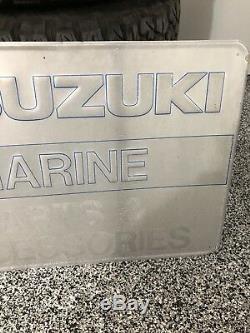 Vintage Suzuki Marine Boat Dealer Sign Parts And Accessories Motorcycles