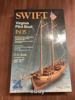 Vintage Swift Virginia Pilot Boat 1805 Kit Wood 150 For Parts READ