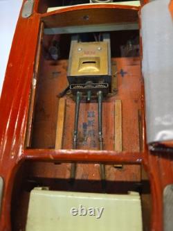 Vintage TMY ITO Dragon Wooden Speed Boat Motor-Battery Op Parts or Repair
