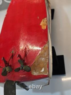 Vintage TMY ITO Dragon Wooden Speed Boat Motor-Battery Op Parts or Repair