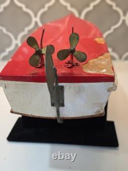 Vintage TMY ITO Dragon Wooden Speed Boat Motor-Battery Op Parts or Repair