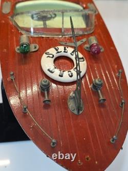 Vintage TMY ITO Dragon Wooden Speed Boat Motor-Battery Op Parts or Repair