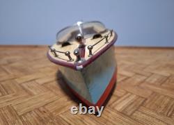 Vintage TMY Japan Tin Electric Boat KM-2 13 For Parts/Repair Motor Unteste