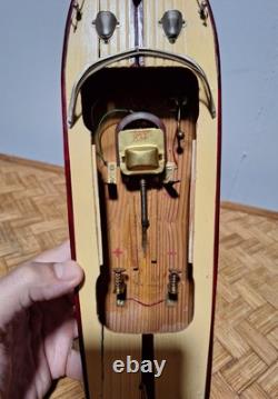 Vintage TMY Japan Tin Electric Boat KM-2 13 For Parts/Repair Motor Unteste