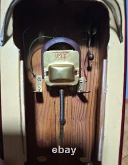 Vintage TMY Japan Tin Electric Boat KM-2 13 For Parts/Repair Motor Unteste