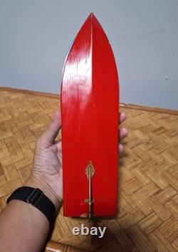 Vintage TMY Japan Tin Electric Boat KM-2 13 For Parts/Repair Motor Unteste