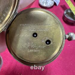 Vintage T. F. Cooper London Engraved Pocket Watch Fix Parts Repair