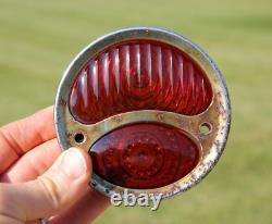 Vintage Taillight Glass Lens License plate topper car motorcycle auto accessory