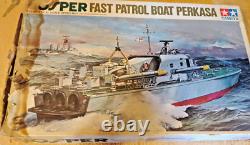 Vintage Tamiya 1/72 Vosper Fast Patrol Boat Kit 7201 Open box, parts in bags