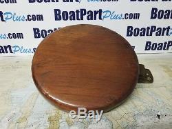 Vintage Teak And Bronze Folding Helm Seat