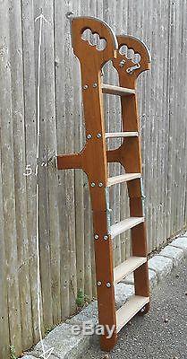 Vintage Teak Boarding Ladder, transom chris craft egg harbor pacemaker exc cond