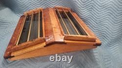 Vintage Teak Glass Skylight Butterfly Hatch Varnished Traditional Boat Parts