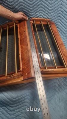 Vintage Teak Glass Skylight Butterfly Hatch Varnished Traditional Boat Parts