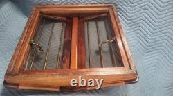 Vintage Teak Glass Skylight Butterfly Hatch Varnished Traditional Boat Parts