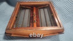 Vintage Teak Glass Skylight Butterfly Hatch Varnished Traditional Boat Parts