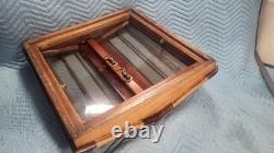 Vintage Teak Glass Skylight Butterfly Hatch Varnished Traditional Boat Parts