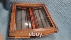 Vintage Teak Glass Skylight Butterfly Hatch Varnished Traditional Boat Parts