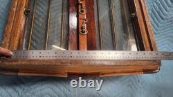 Vintage Teak Glass Skylight Butterfly Hatch Varnished Traditional Boat Parts