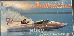 Vintage Testors Miss Budweiser Race Boat Withadded Extra Chrome Parts Pack Allison