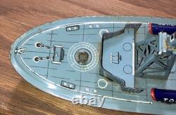 Vintage Tin Litho San Marusan Japan P5701 Pt Boat For Parts Display