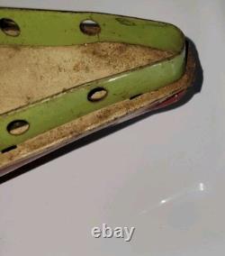 Vintage Tin Windup Bettsy Green # 165 Toys 26 Sidewheel Boat Parts /Repair