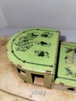 Vintage Tin Windup Bettsy Green # 165 Toys 26 Sidewheel Boat Parts /Repair