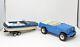 Vintage Tonka Blue Jeep 13 Jeepster With 13 Boat & 13 Trailer Missing Parts