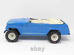 Vintage Tonka Blue Jeep 13 Jeepster with 13 Boat & 13 Trailer Missing Parts